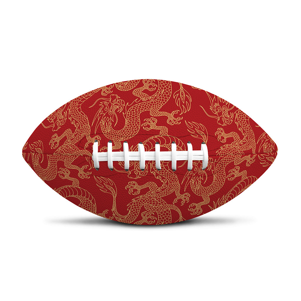 Traditional Chinese Dragon Pattern Print Rugby Ball