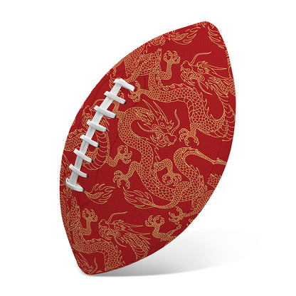 Traditional Chinese Dragon Pattern Print Rugby Ball
