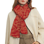 Traditional Chinese Dragon Pattern Print Scarf