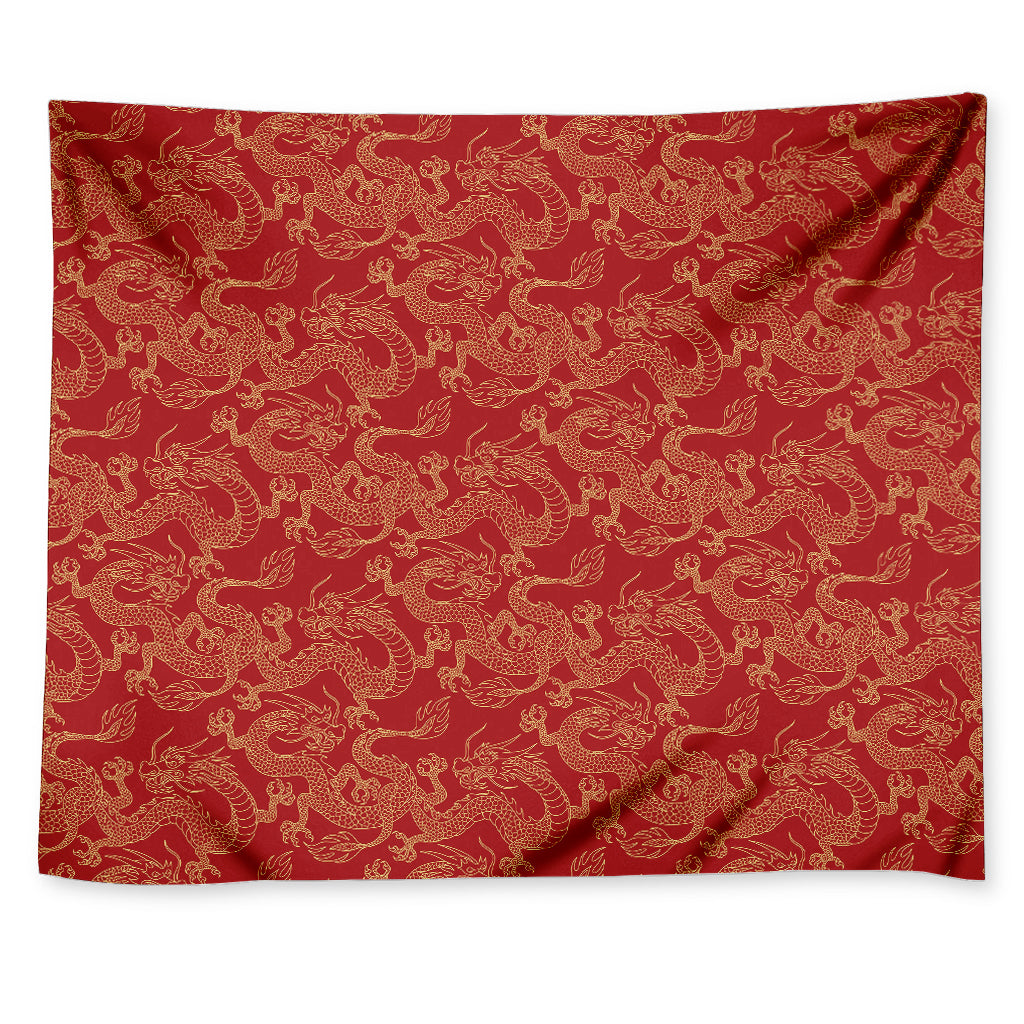 Traditional Chinese Dragon Pattern Print Tapestry