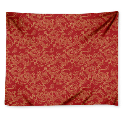 Traditional Chinese Dragon Pattern Print Tapestry