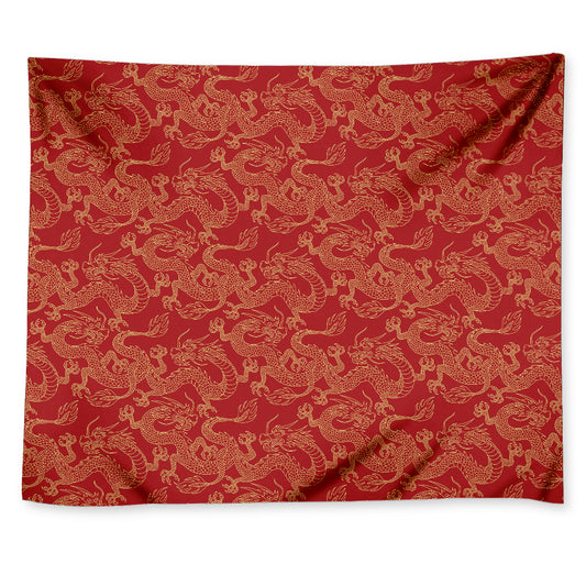 Traditional Chinese Dragon Pattern Print Tapestry