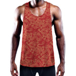 Traditional Chinese Dragon Pattern Print Training Tank Top
