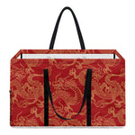Traditional Chinese Dragon Pattern Print Utility Tote Bag