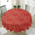 Traditional Chinese Dragon Pattern Print Waterproof Round Tablecloth
