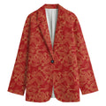 Traditional Chinese Dragon Pattern Print Women's Blazer