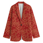Traditional Chinese Dragon Pattern Print Women's Blazer