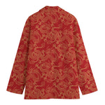 Traditional Chinese Dragon Pattern Print Women's Blazer