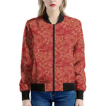 Traditional Chinese Dragon Pattern Print Women's Bomber Jacket