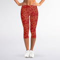 Traditional Chinese Dragon Pattern Print Women's Capri Leggings