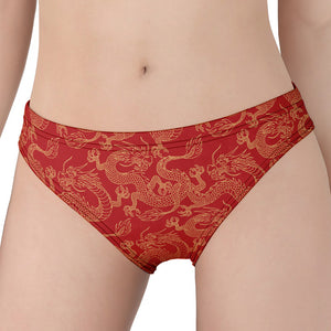 Traditional Chinese Dragon Pattern Print Women's Panties