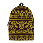 Traditional Thai Flower Pattern Print Backpack