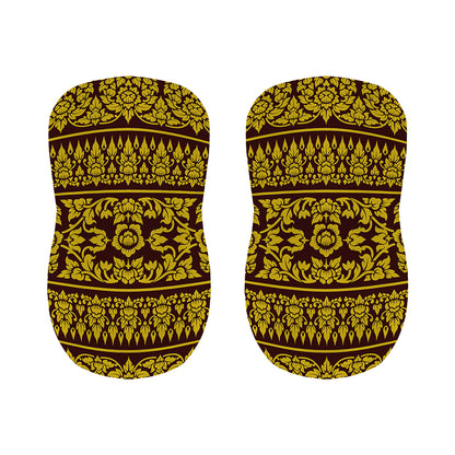 Traditional Thai Flower Pattern Print Bar Stool Covers