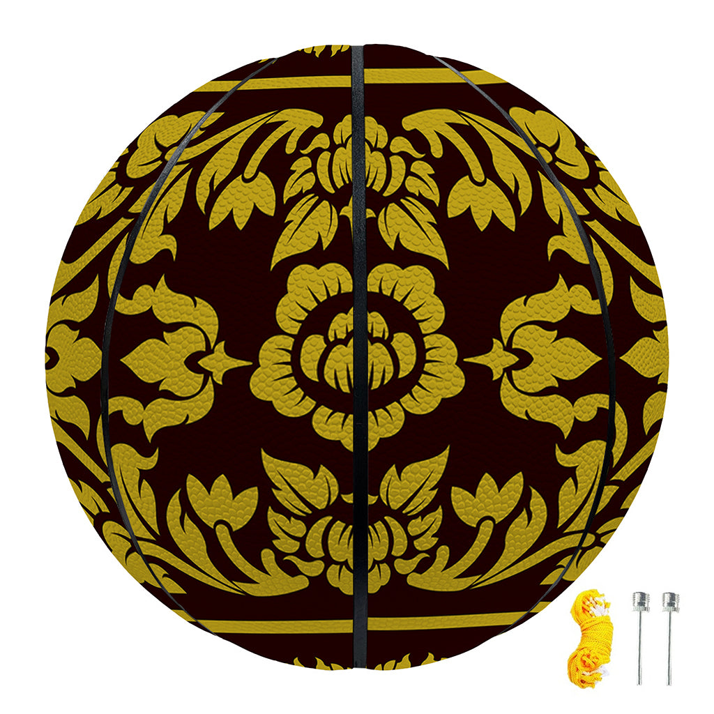 Traditional Thai Flower Pattern Print Basketball