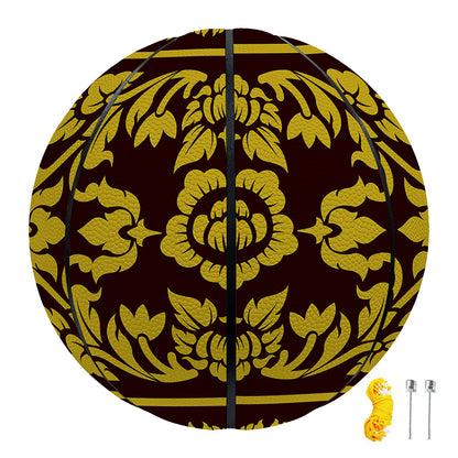 Traditional Thai Flower Pattern Print Basketball