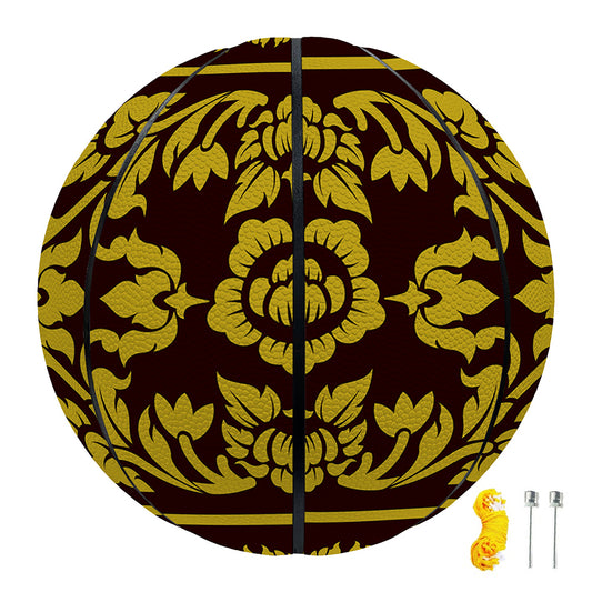 Traditional Thai Flower Pattern Print Basketball