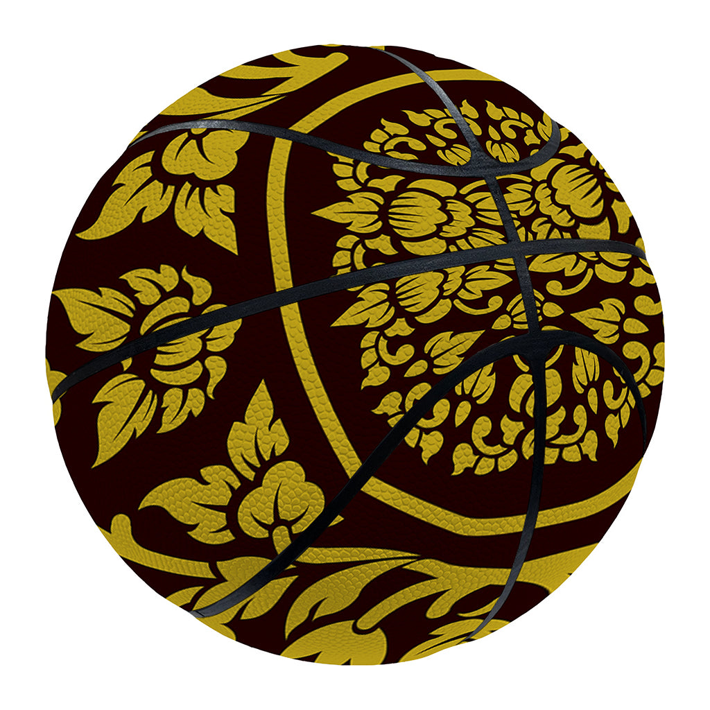 Traditional Thai Flower Pattern Print Basketball