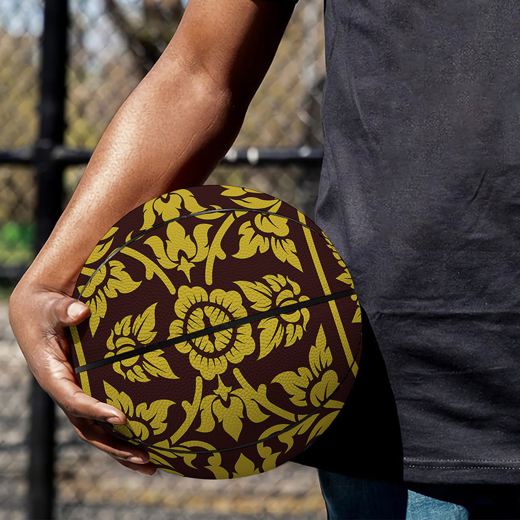 Traditional Thai Flower Pattern Print Basketball