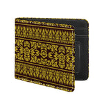 Traditional Thai Flower Pattern Print Bifold Wallet