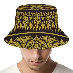 Traditional Thai Flower Pattern Print Bucket Hat