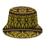 Traditional Thai Flower Pattern Print Bucket Hat