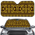 Traditional Thai Flower Pattern Print Car Windshield Sun Shade
