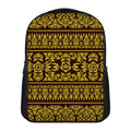 Traditional Thai Flower Pattern Print Casual Backpack