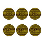 Traditional Thai Flower Pattern Print Coaster Set