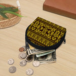 Traditional Thai Flower Pattern Print Coin Purse