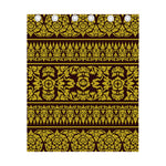 Traditional Thai Flower Pattern Print Curtain