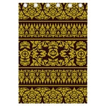Traditional Thai Flower Pattern Print Curtain