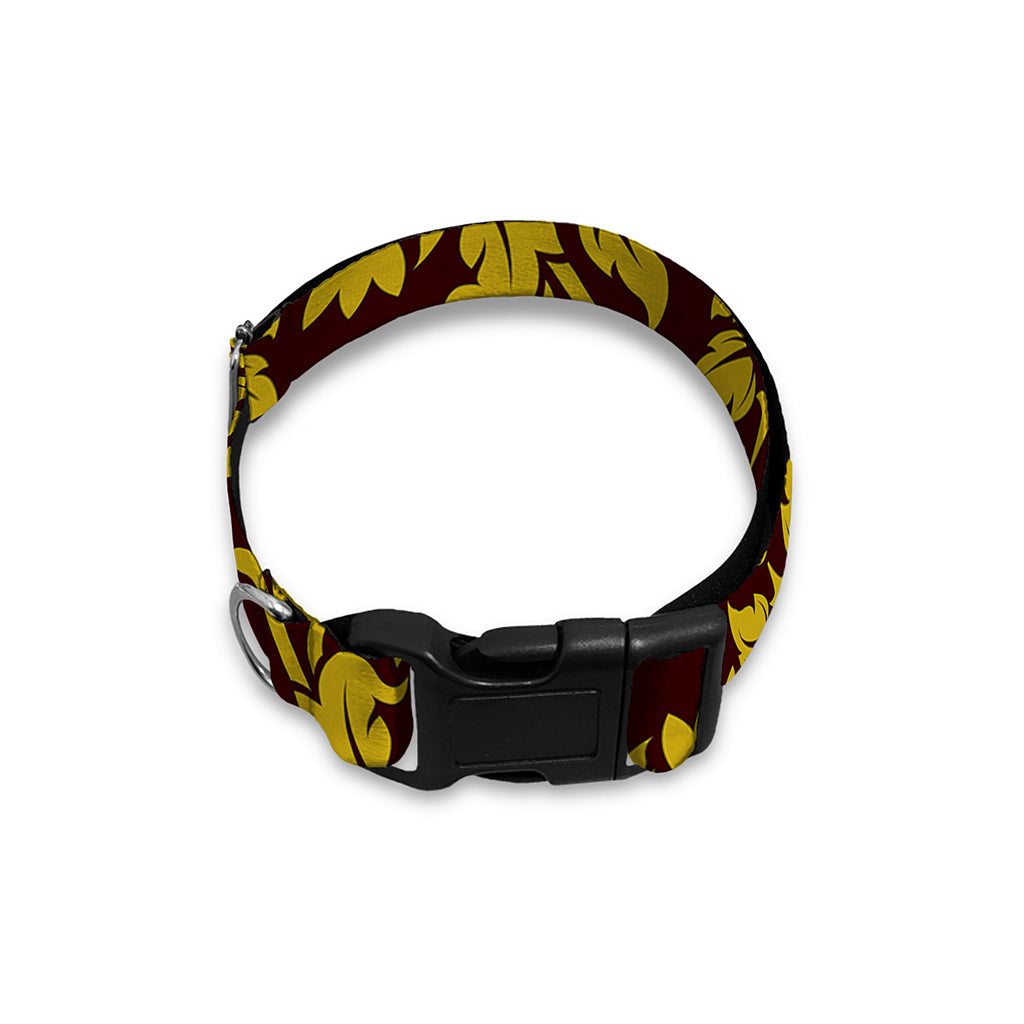 Traditional Thai Flower Pattern Print Dog Collar