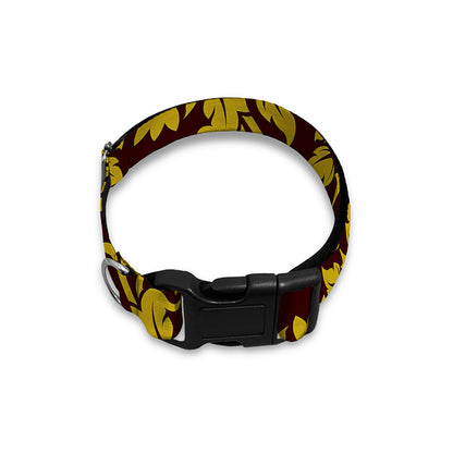 Traditional Thai Flower Pattern Print Dog Collar