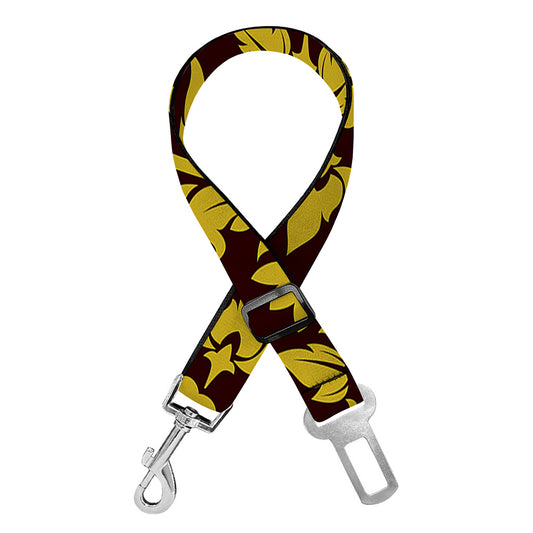 Traditional Thai Flower Pattern Print Dog Seat Belt