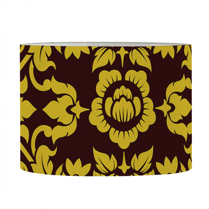 Traditional Thai Flower Pattern Print Drum Lamp Shade