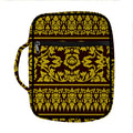 Traditional Thai Flower Pattern Print Front Pocket Bible Bag