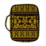 Traditional Thai Flower Pattern Print Front Pocket Bible Bag