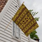 Traditional Thai Flower Pattern Print House Flag