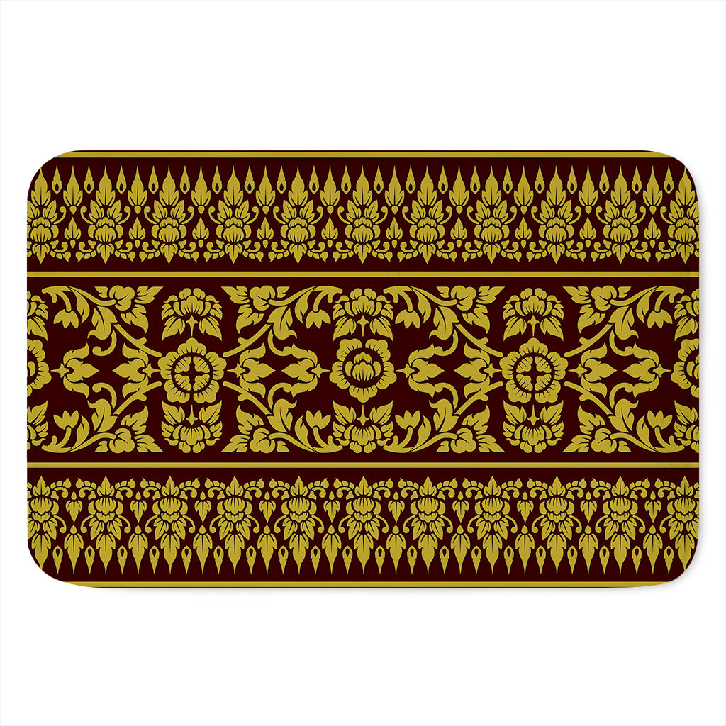 Traditional Thai Flower Pattern Print Indoor Door Mat