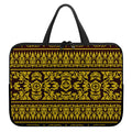 Traditional Thai Flower Pattern Print Laptop Sleeve With Handle