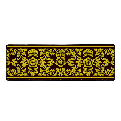 Traditional Thai Flower Pattern Print Long Kitchen Mat