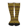 Traditional Thai Flower Pattern Print Long Socks