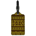 Traditional Thai Flower Pattern Print Luggage Tag