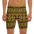 Traditional Thai Flower Pattern Print Men's Long Boxer Briefs