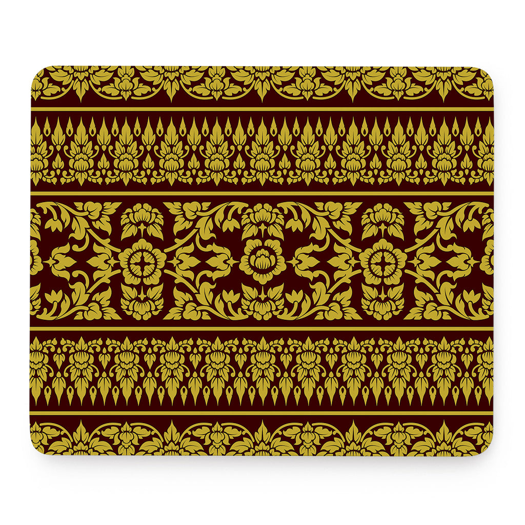 Traditional Thai Flower Pattern Print Mouse Pad