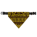 Traditional Thai Flower Pattern Print Over The Collar Dog Bandana