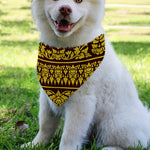 Traditional Thai Flower Pattern Print Over The Collar Dog Bandana