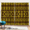 Traditional Thai Flower Pattern Print Pencil Pleat Curtains