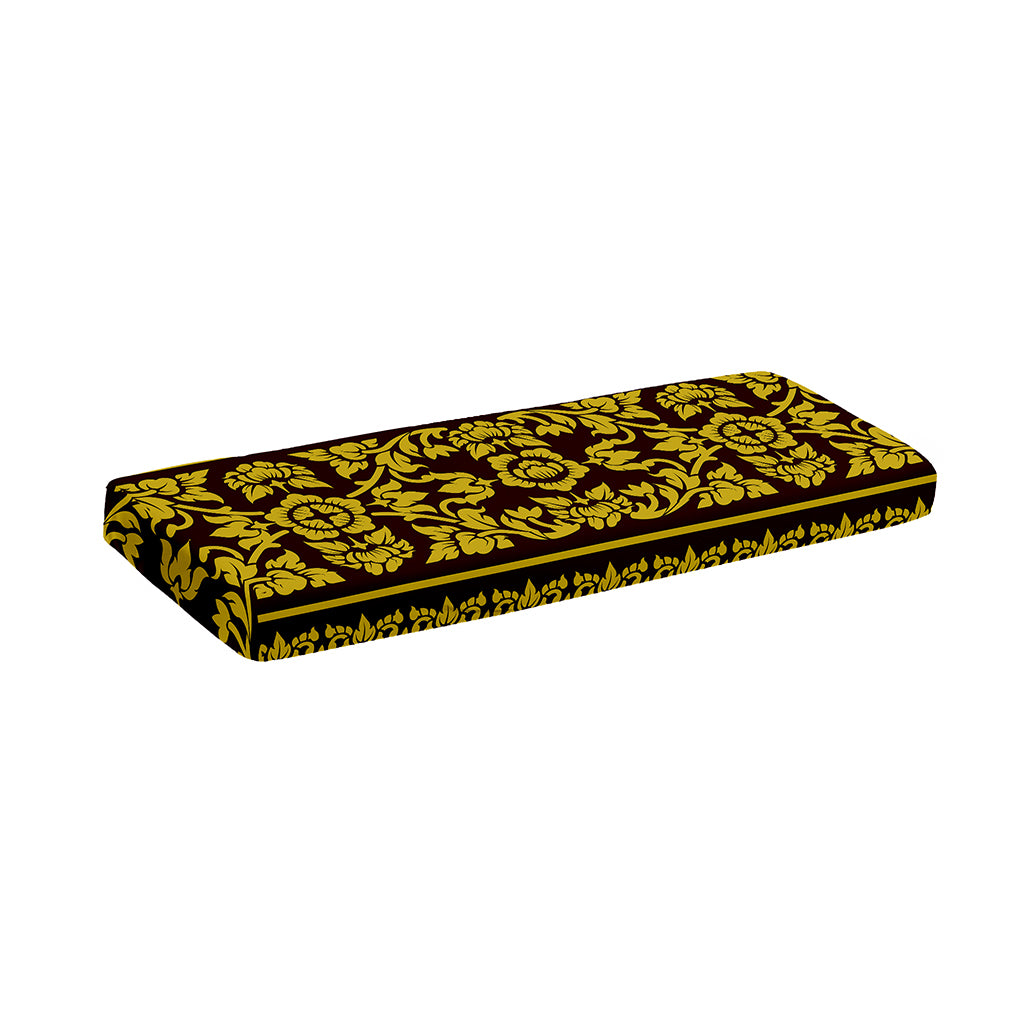 Traditional Thai Flower Pattern Print Piano Keyboard Cover