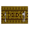 Traditional Thai Flower Pattern Print Placemat